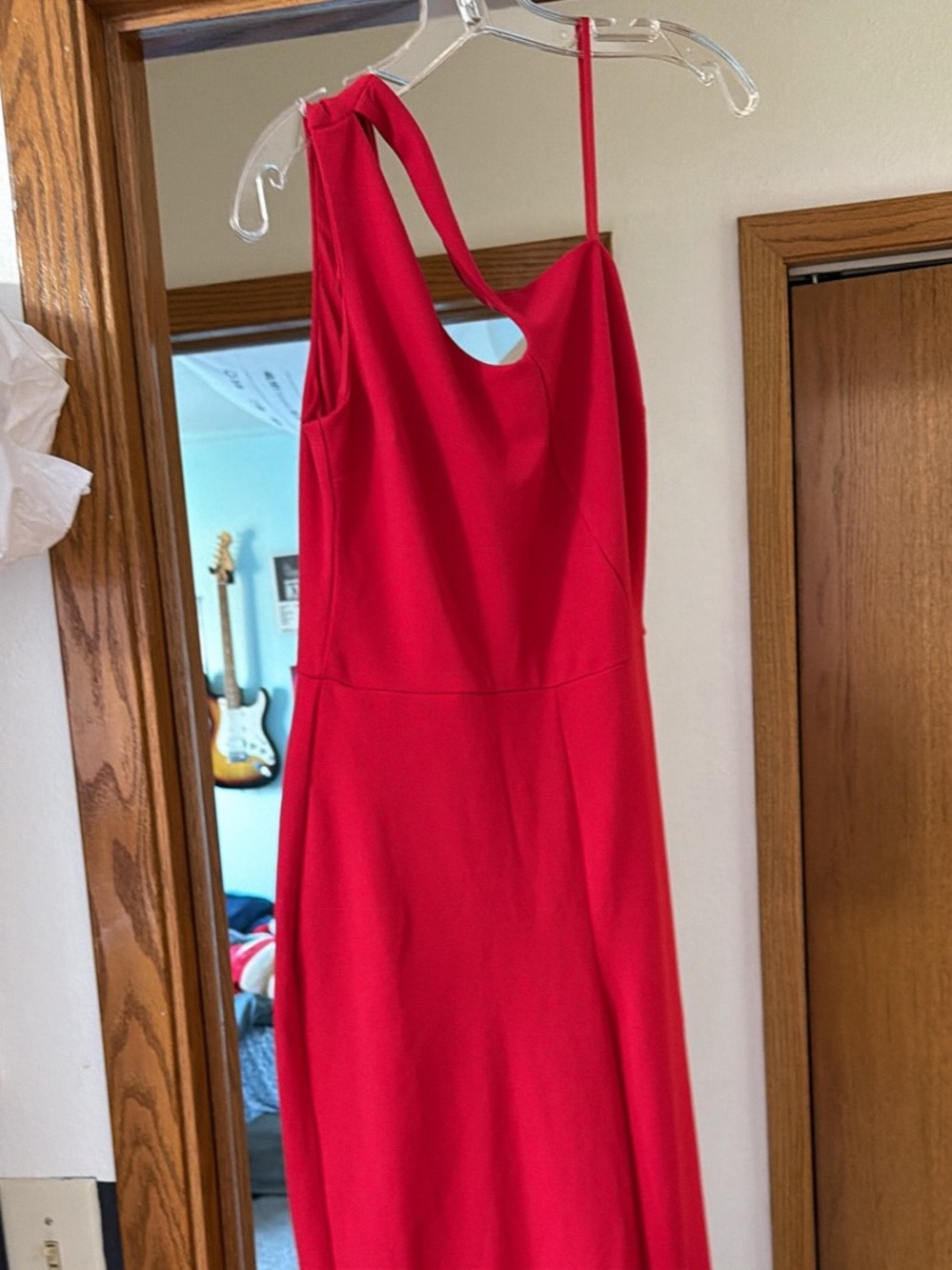 NWT Red One-Shoulder Jumpsuit